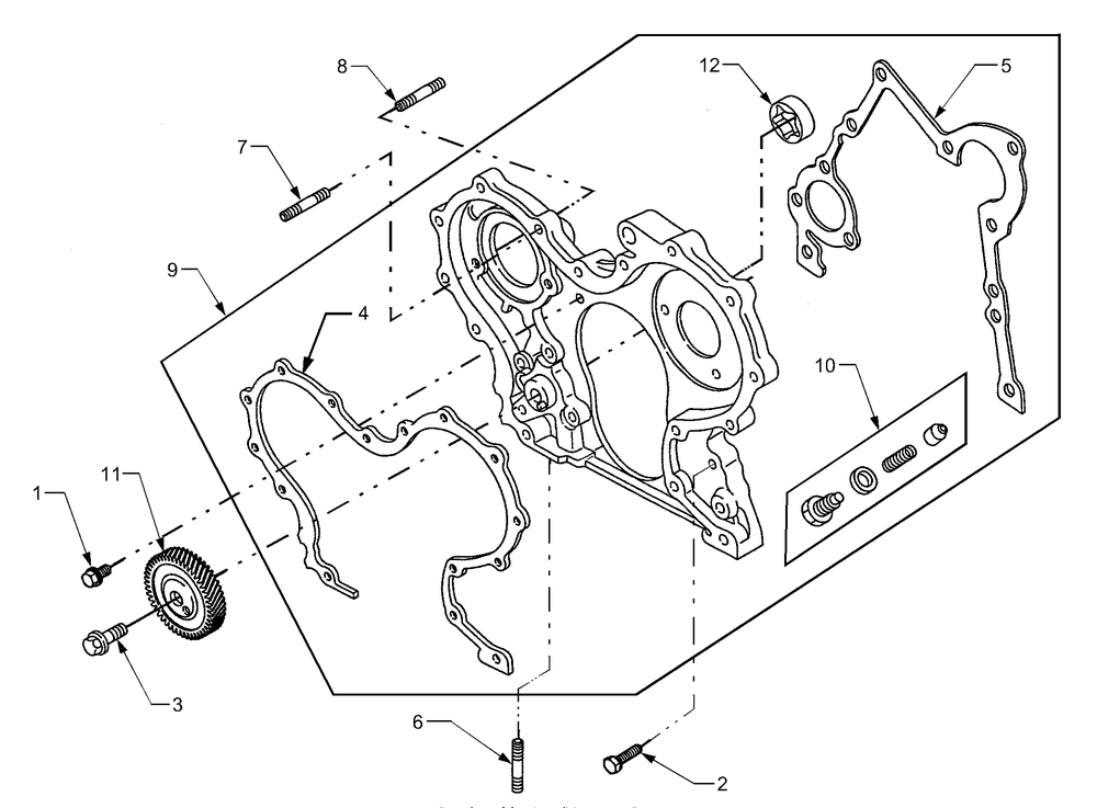 Gear Housing Diagram and Parts List for 7304 54AD741100-54AT741100-54BD741100-54BT741100 Cub Cadet Lawn Tractor
